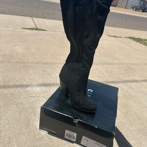 Black knee high slouch wide torrid boots